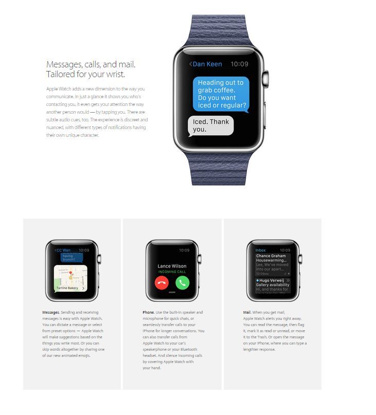 features of series 1 apple watch